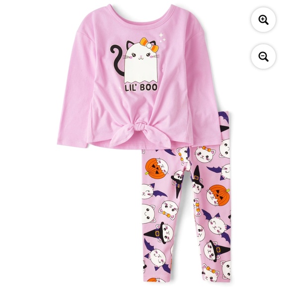The Children’s Place Toddler Girls 2 PC Boo Cat Set Size 5T NWT - Picture 4 of 5